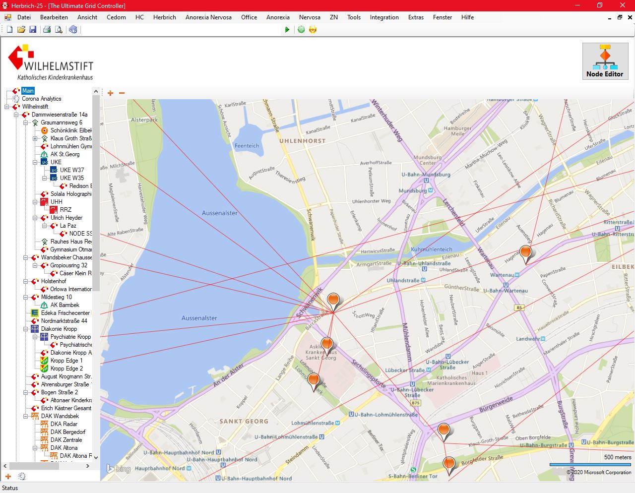 Graumannsweg 6 als Beispiel Node in der Map