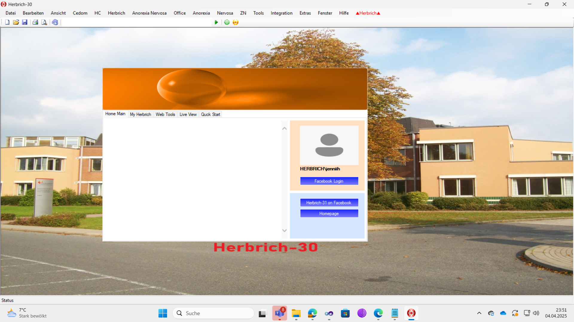 Herbrich-30 Homescreen